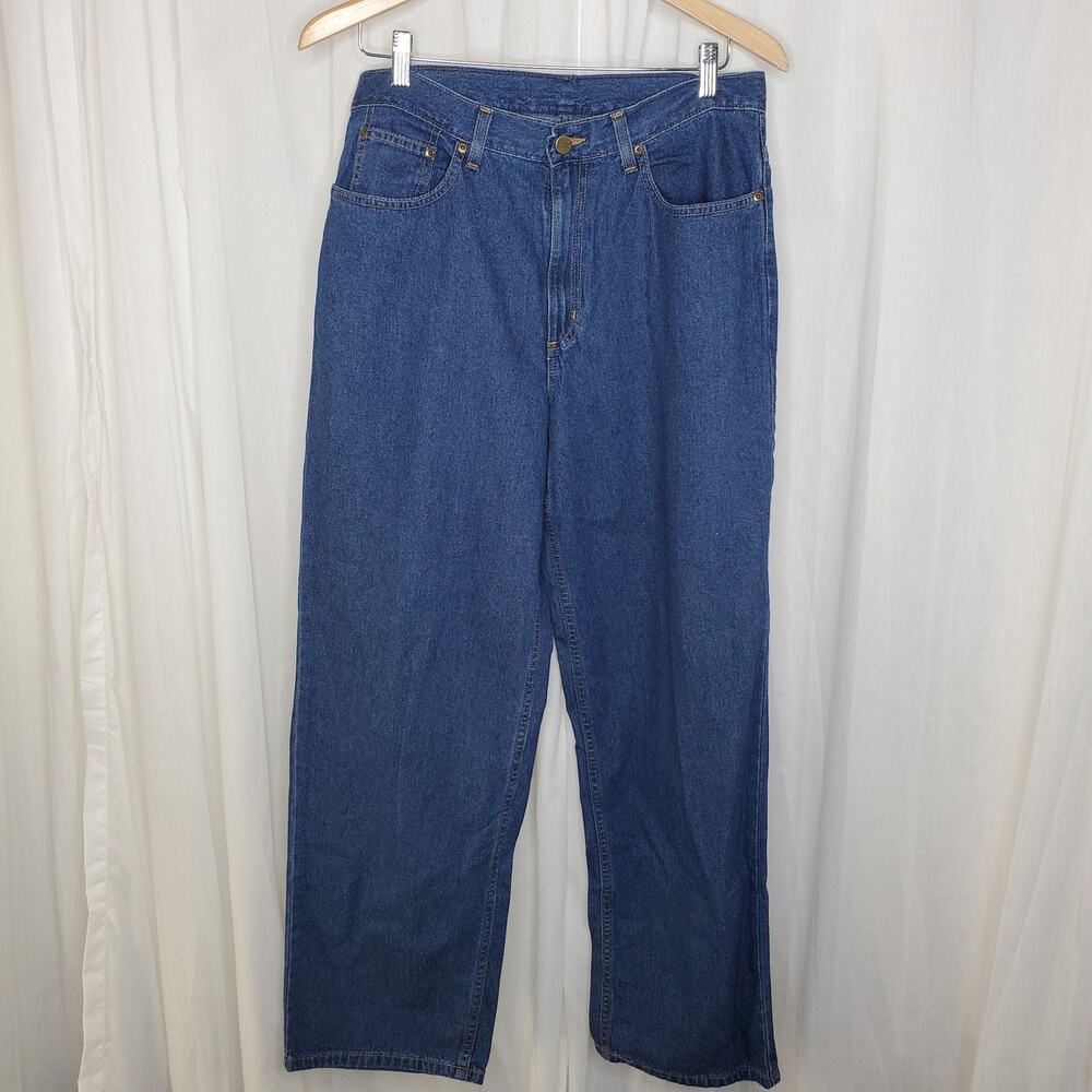 L.L. Bean Vintage Dark Wash High Rise Mom Jeans, 12